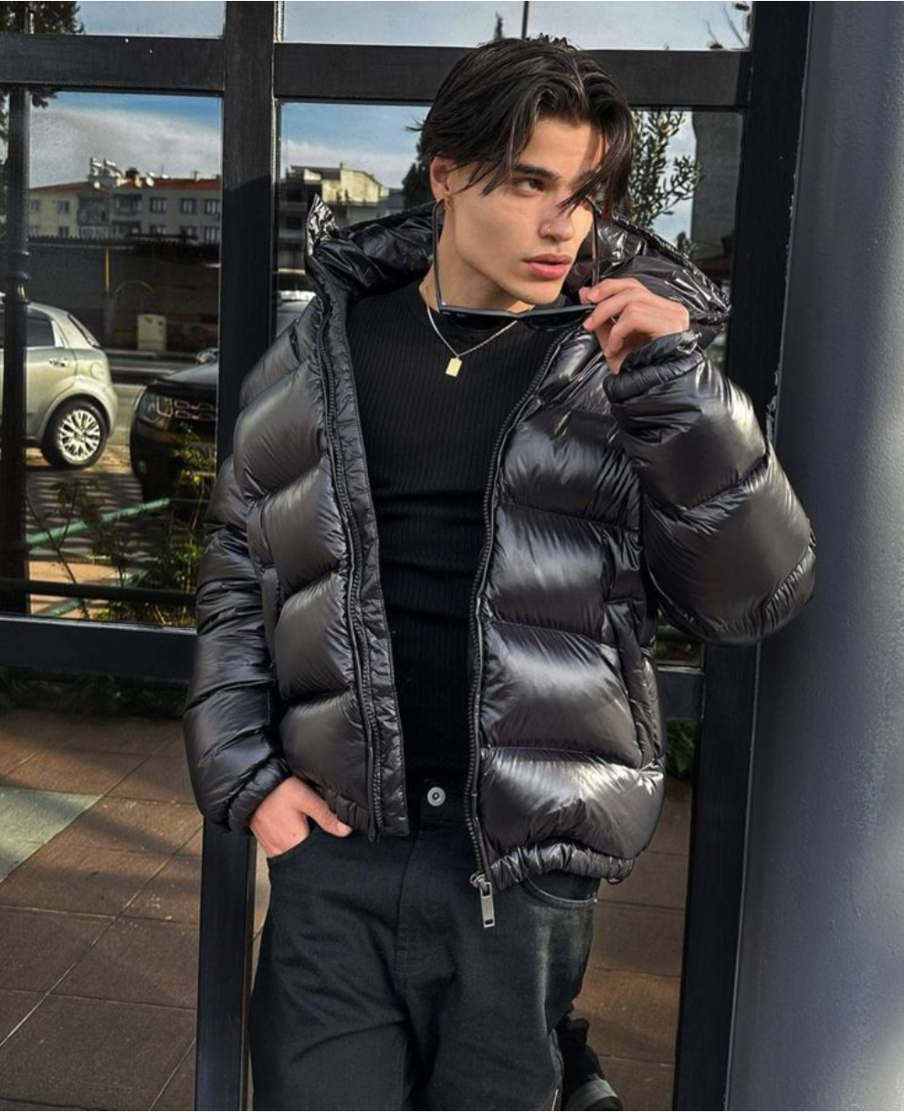 Herren Pufferjacke – Entenfeder-Wärme im Streetstyle-Look
