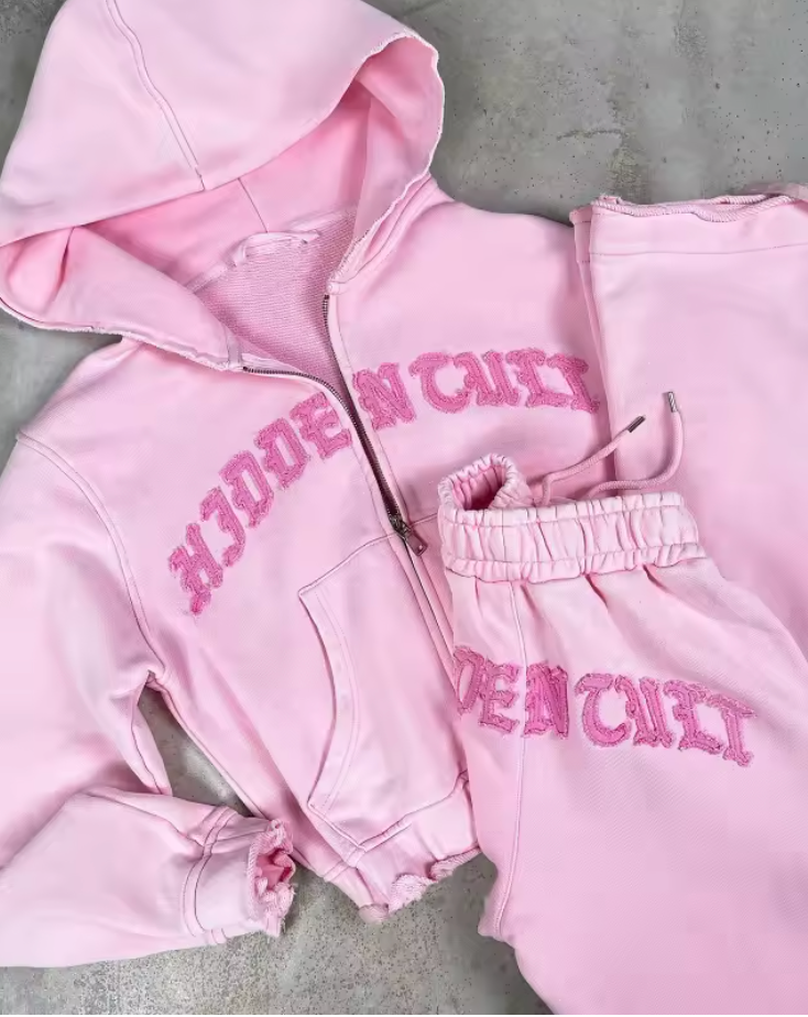 🔥 Y2K Zweiteiler – Oversized Hoodie + Jogger im „Hidden Click“-Style 🔥